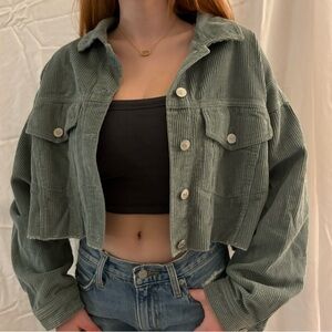 cropped corduroy jacket